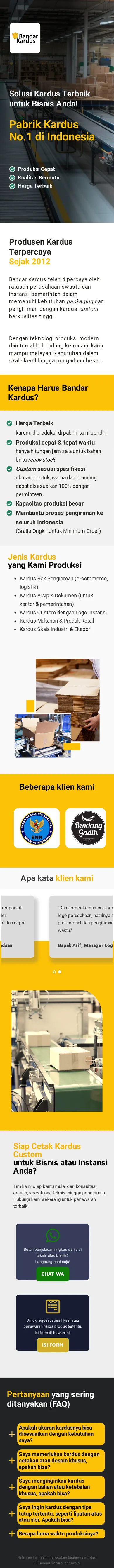 Pabrik Kardus Custom mobile preview