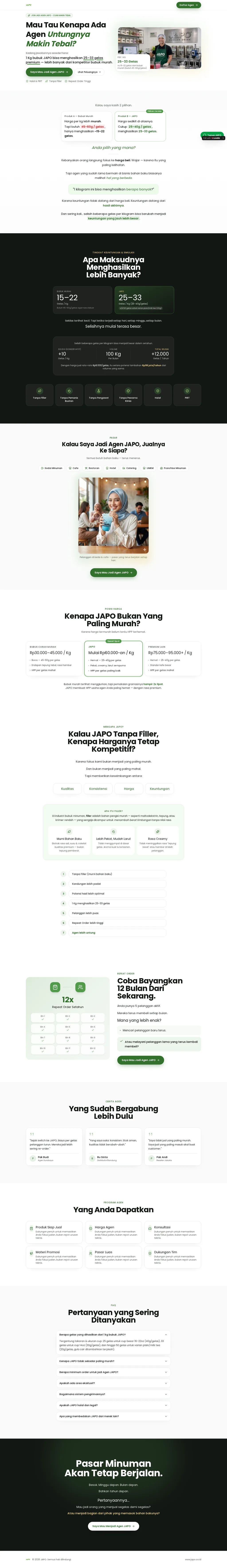 Sales Page Leads JAPO desktop preview